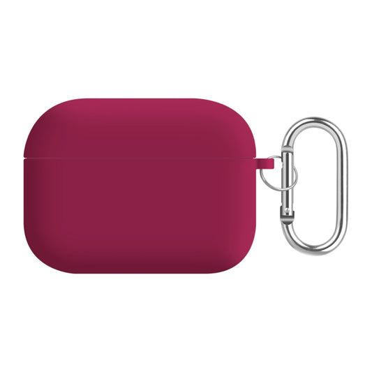 For AirPods Pro 2 PC Lining Silicone Bluetooth Earphone Protective Case(Rose Red) - For AirPods Pro 2 by buy2fix | Online Shopping UK | buy2fix