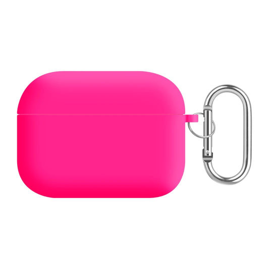 For AirPods Pro 2 PC Lining Silicone Bluetooth Earphone Protective Case(Fluorescent Rose) - For AirPods Pro 2 by buy2fix | Online Shopping UK | buy2fix