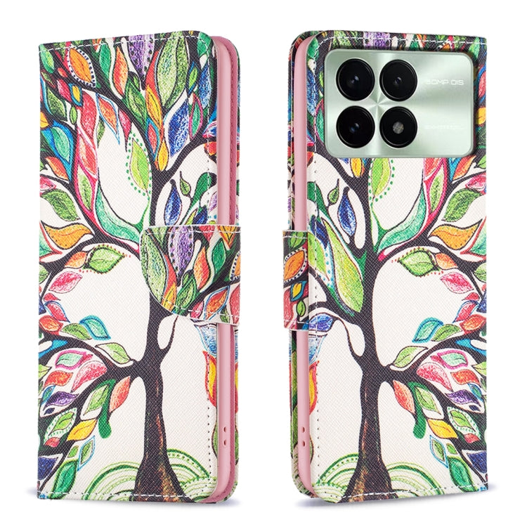 For Xiaomi Redmi K70 / K70 Pro Colored Drawing Pattern Leather Phone Case(Tree Life) - K70 Pro Cases by buy2fix | Online Shopping UK | buy2fix