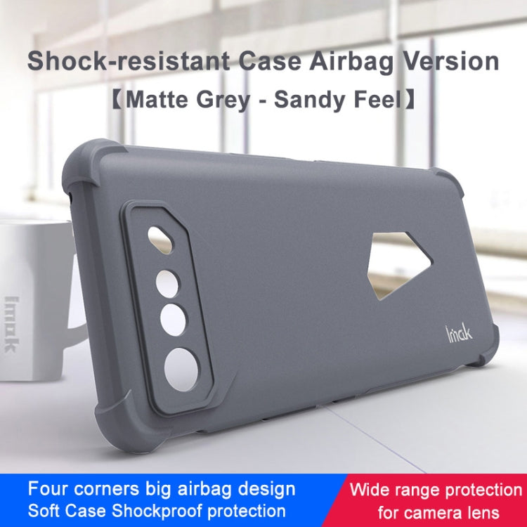 For Asus ROG Phone 7 imak Shockproof Airbag TPU Phone Case(Matte Grey) - ASUS Cases by imak | Online Shopping UK | buy2fix