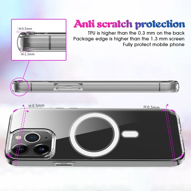 For iPhone 16 Pro MagSafe Clear Acrylic PC +TPU Phone Case(Transparent) - iPhone 16 Pro Cases by buy2fix | Online Shopping UK | buy2fix