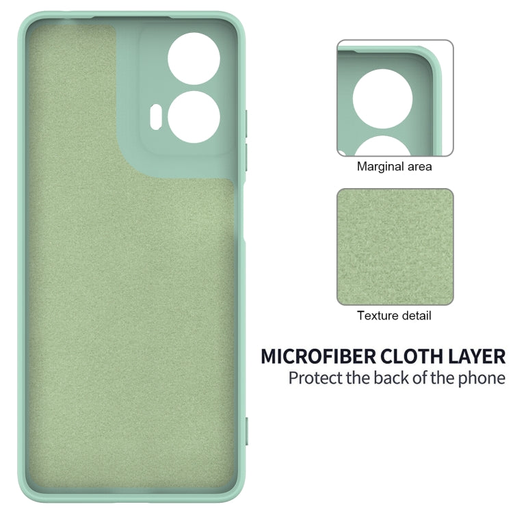 For Motorola Moto G04 / G24 Pure Color Liquid Silicone Shockproof Phone Case(Green) - Motorola Cases by buy2fix | Online Shopping UK | buy2fix