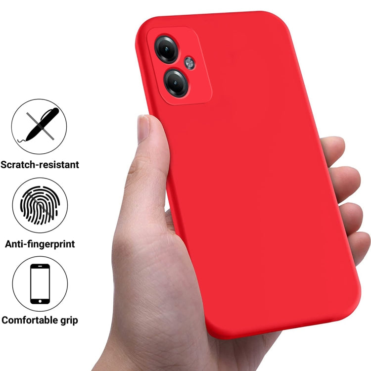 For Motorola Moto G64 Pure Color Liquid Silicone Shockproof Phone Case(Red) - Motorola Cases by buy2fix | Online Shopping UK | buy2fix