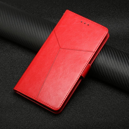 For iPhone 16 Pro HT01 Y-shaped Pattern Flip Leather Phone Case(Red) - iPhone 16 Pro Cases by buy2fix | Online Shopping UK | buy2fix