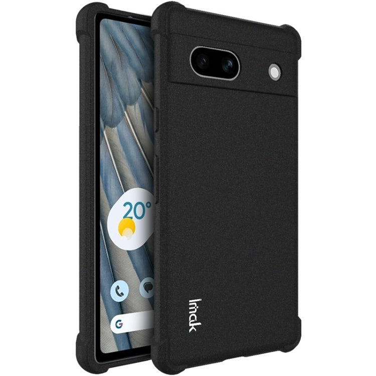 For Google Pixel 7a imak All-inclusive Shockproof Airbag TPU Case(Matte Black) - Google Cases by imak | Online Shopping UK | buy2fix