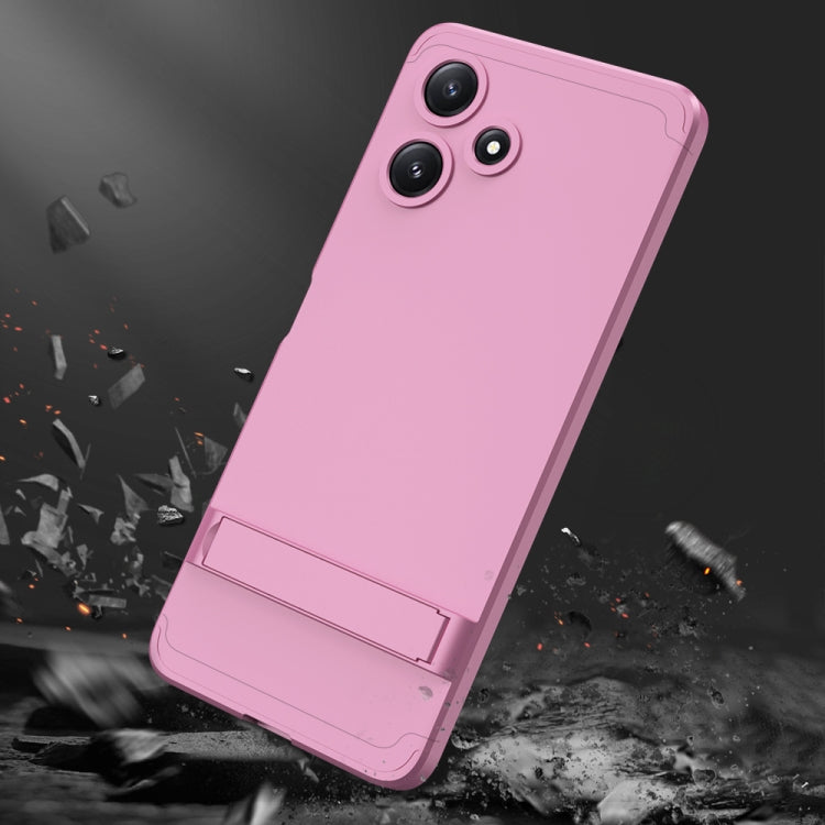 For Xiaomi Redmi 12 5G GKK Three Stage Splicing Full Coverage PC Phone Case with Stand(Rose Gold) - Xiaomi Cases by GKK | Online Shopping UK | buy2fix