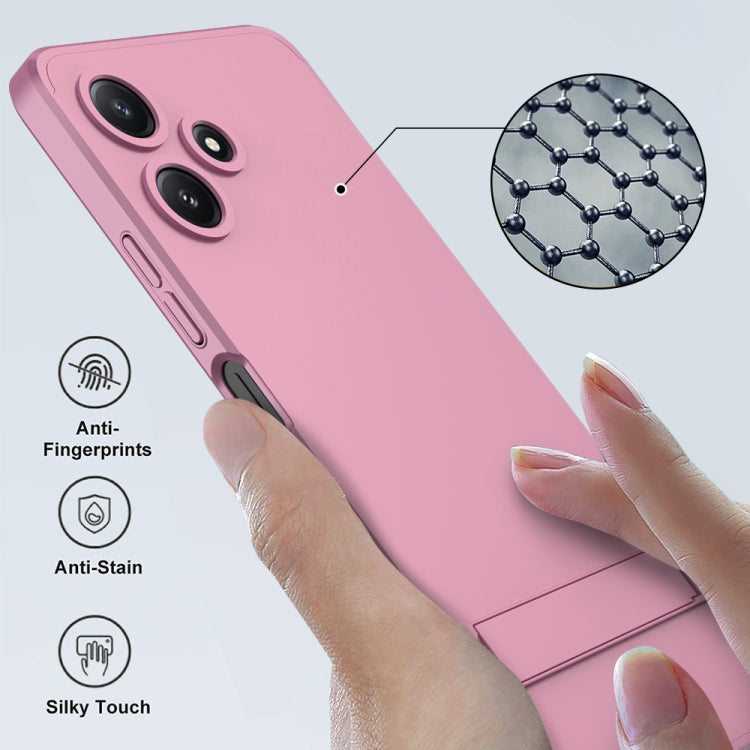 For Xiaomi Redmi 12 5G GKK Three Stage Splicing Full Coverage PC Phone Case with Stand(Rose Gold) - Xiaomi Cases by GKK | Online Shopping UK | buy2fix