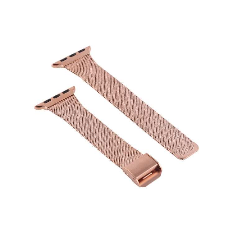 For Apple Watch Series 9&8&7 41mm / SE 3&SE 2&6&SE&5&4 40mm / 3&2&1 38mm Milanese Stainless Steel Watch Band(Rose Pink) - Watch Bands by buy2fix | Online Shopping UK | buy2fix