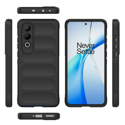 For OnePlus Nord CE4 5G Global Magic Shield TPU + Flannel Phone Case(Black) - OnePlus Cases by buy2fix | Online Shopping UK | buy2fix