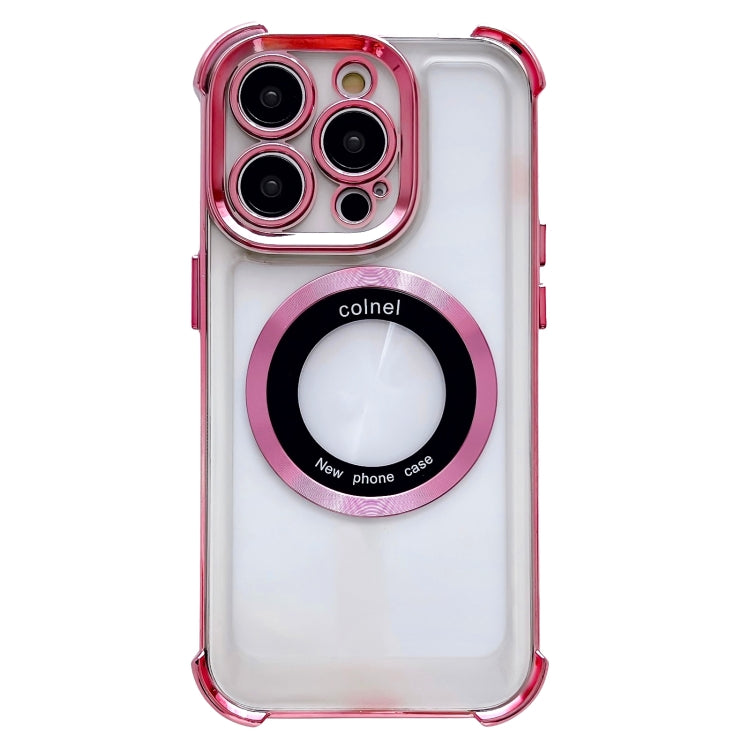For iPhone 13 Pro Max 6D Electroplating Armor Magsafe Phone Case(Pink) - iPhone 13 Pro Max Cases by buy2fix | Online Shopping UK | buy2fix