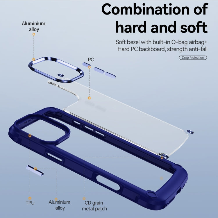 For iPhone 16 Pro Max TPU + PC Lens Protection Phone Case(Blue) - iPhone 16 Pro Max Cases by buy2fix | Online Shopping UK | buy2fix