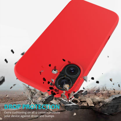 For iPhone 16 Solid Color Silicone Phone Case(Red) - More iPhone Cases by buy2fix | Online Shopping UK | buy2fix