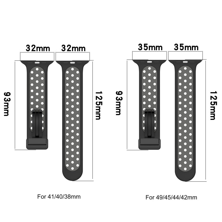 For Apple Watch 4 44mm Magnetic Buckle Silicone Watch Band(Olive Black) - Watch Bands by buy2fix | Online Shopping UK | buy2fix