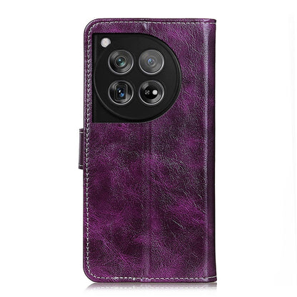 For OnePlus 12 Retro Crazy Horse Texture Leather Phone Case(Purple) - OnePlus Cases by buy2fix | Online Shopping UK | buy2fix