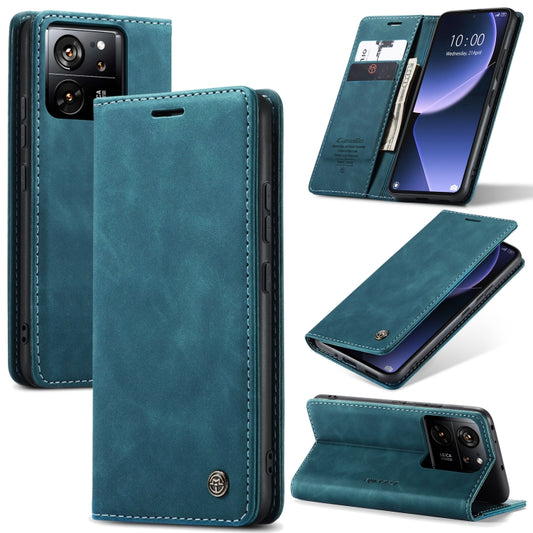 For Xiaomi 13T/13T Pro CaseMe 013 Multifunctional Horizontal Flip Leather Phone Case(Blue) - Xiaomi Cases by CaseMe | Online Shopping UK | buy2fix