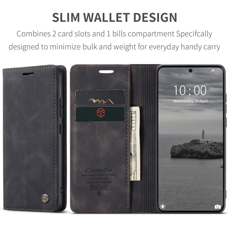 For Xiaomi Redmi K70E 5G CaseMe 013 Multifunctional Horizontal Flip Leather Phone Case(Black) - K70E Cases by CaseMe | Online Shopping UK | buy2fix