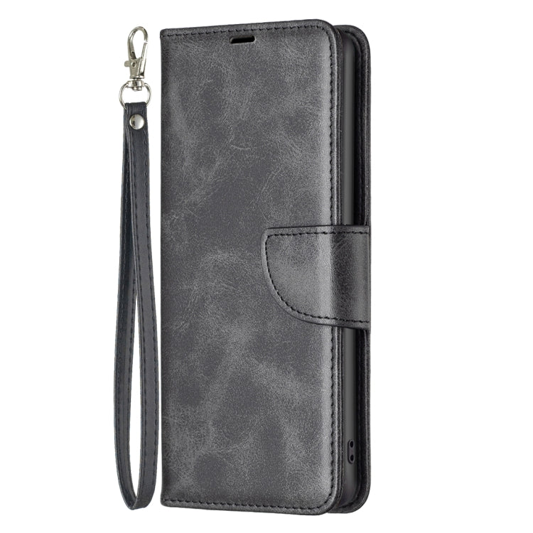 For iPhone 16 Pro Max Lambskin Texture Pure Color Flip Leather Phone Case(Black) - iPhone 16 Pro Max Cases by buy2fix | Online Shopping UK | buy2fix