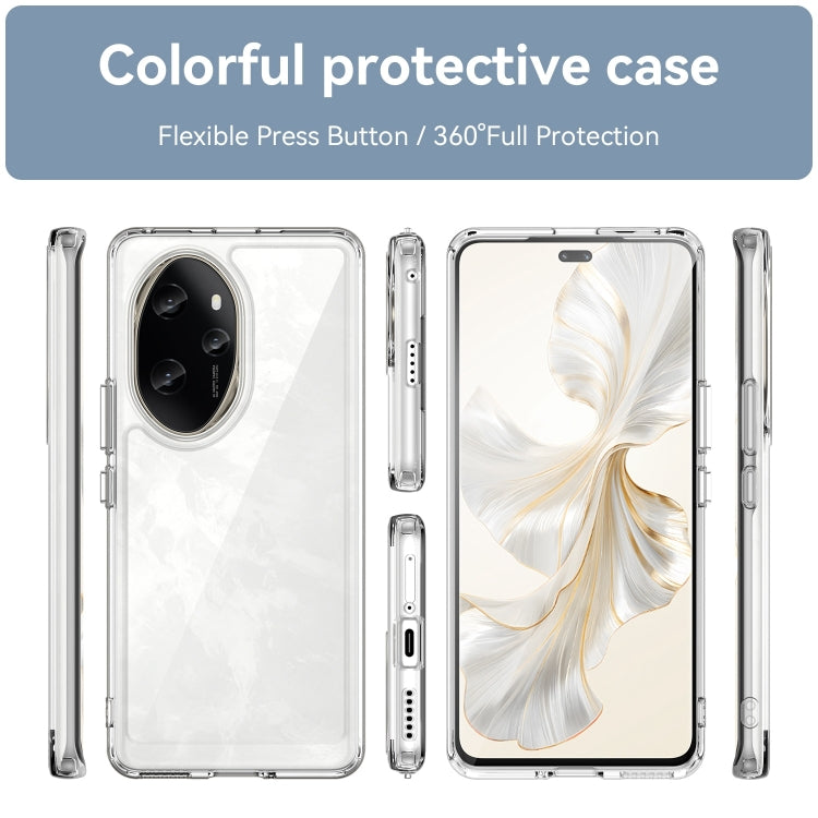 For Honor 100 Pro Colorful Series Acrylic Hybrid TPU Phone Case(Transparent) - Honor Cases by buy2fix | Online Shopping UK | buy2fix