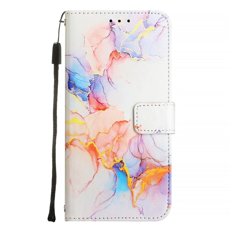 For iPhone 16 Plus PT003 Marble Pattern Flip Leather Phone Case(Galaxy Marble White LS004) - iPhone 16 Plus Cases by buy2fix | Online Shopping UK | buy2fix