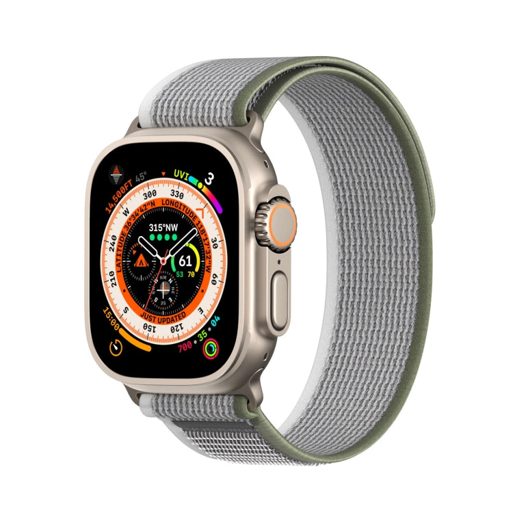 For Apple Watch 6 44mm DUX DUCIS YJ Series Nylon Watch Band(Green Grey) - Watch Bands by DUX DUCIS | Online Shopping UK | buy2fix