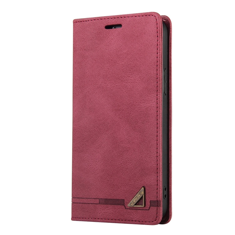 For Xiaomi Redmi 13C Skin Feel Anti-theft Brush Horizontal Flip Leather Case with Holder(Wine Red) - 13C Cases by buy2fix | Online Shopping UK | buy2fix