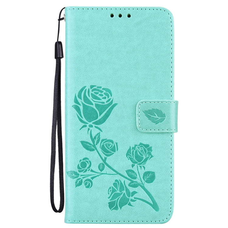 For Samsung Galaxy S23+ 5G Rose Embossed Flip PU Leather Phone Case(Green) - Galaxy S23+ 5G Cases by buy2fix | Online Shopping UK | buy2fix