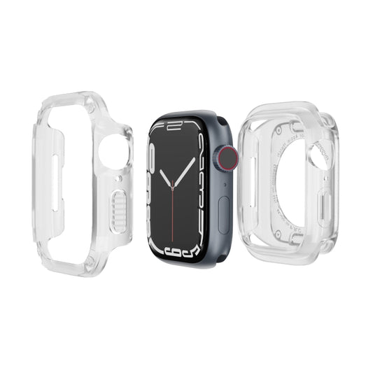 For Apple Watch Series 8 / 7 45mm 2-in-1 PC Hybrid TPU Armor Watch Case(Transparent) - Watch Cases by buy2fix | Online Shopping UK | buy2fix