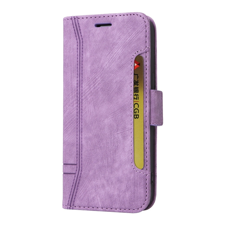 For Samsung Galaxy S24 BETOPNICE Dual-side Buckle Leather Phone Case(Purple) - Galaxy Phone Cases by BETOPNICE | Online Shopping UK | buy2fix