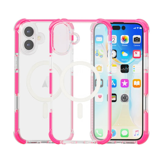 For iPhone 16 Plus Acrylic Magsafe Magnetic Shockproof Phone Case(Pink) - iPhone 16 Plus Cases by buy2fix | Online Shopping UK | buy2fix