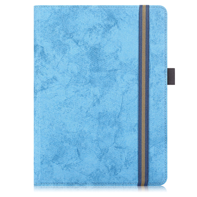 For 9-11 inch Marble Cloth Texture Horizontal Flip Universal Tablet PC Leather Case with Pen Slot & Holder(Sky Blue) - 10 - 11 inch by buy2fix | Online Shopping UK | buy2fix