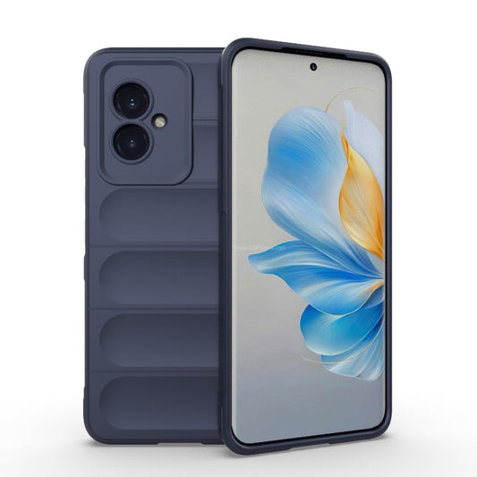 For Honor 100 5G Magic Shield TPU + Flannel Phone Case(Dark Blue) - Honor Cases by buy2fix | Online Shopping UK | buy2fix