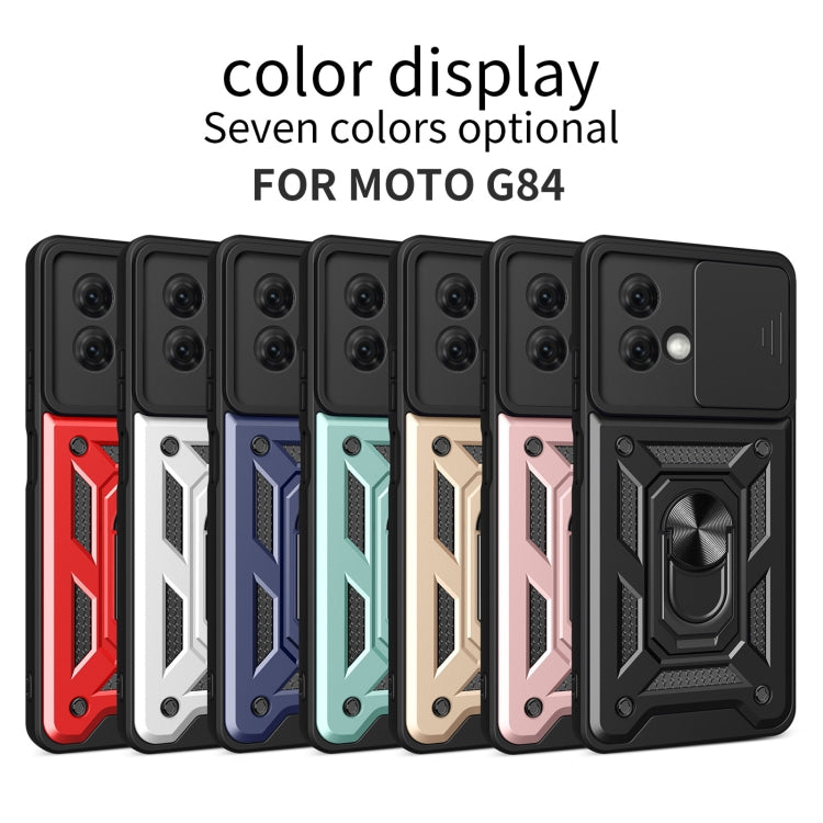 For Motorola Moto G84 Sliding Camera Cover Design TPU Hybrid PC Phone Case(Rose Gold) - Motorola Cases by buy2fix | Online Shopping UK | buy2fix