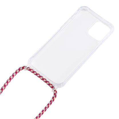 For iPhone 16 Pro Transparent Acrylic Airbag Shockproof Phone Protective Case with Lanyard(Pink) - iPhone 16 Pro Cases by buy2fix | Online Shopping UK | buy2fix