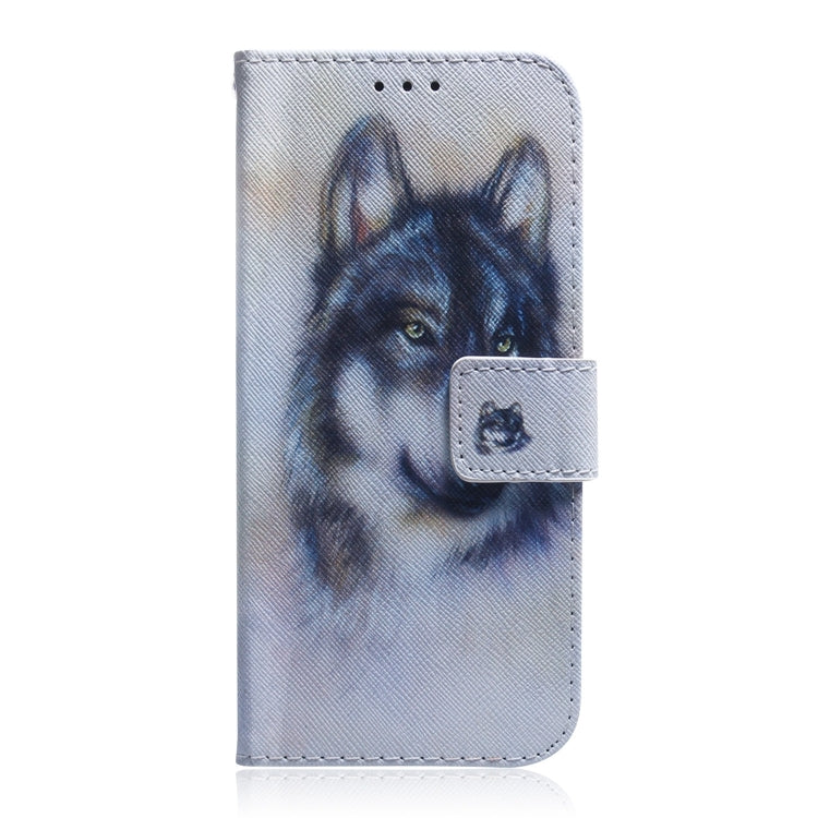 For iPhone 16 Pro Max Coloured Drawing Flip Leather Phone Case(White Wolf) - iPhone 16 Pro Max Cases by buy2fix | Online Shopping UK | buy2fix