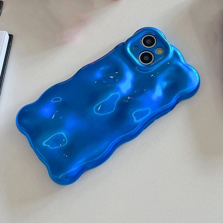 For iPhone 16 Plus Wave Bubbles TPU Phone Case(Blue) - iPhone 16 Plus Cases by buy2fix | Online Shopping UK | buy2fix