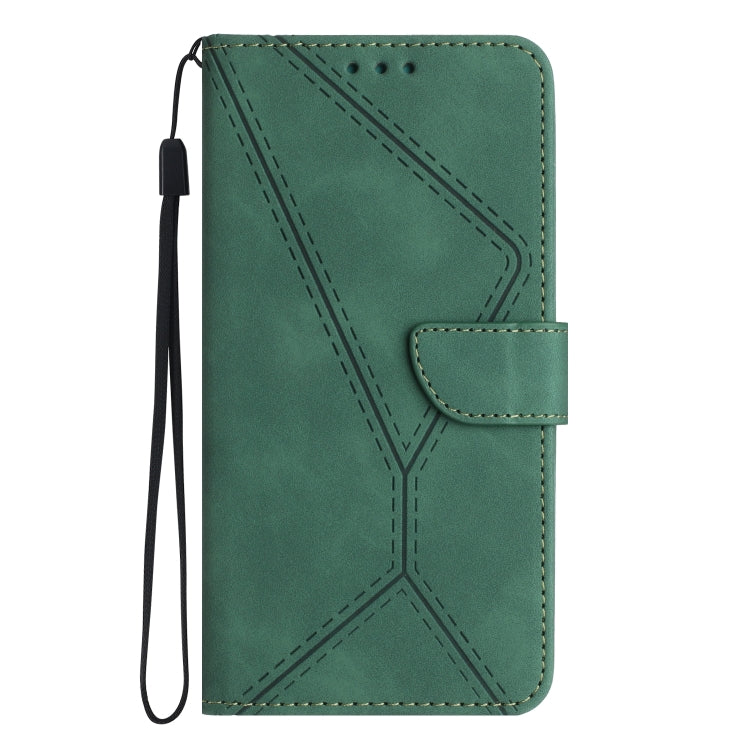 For Samsung Galaxy S24 5G Stitching Embossed Leather Phone Case(Green) - Galaxy S24 5G Cases by buy2fix | Online Shopping UK | buy2fix