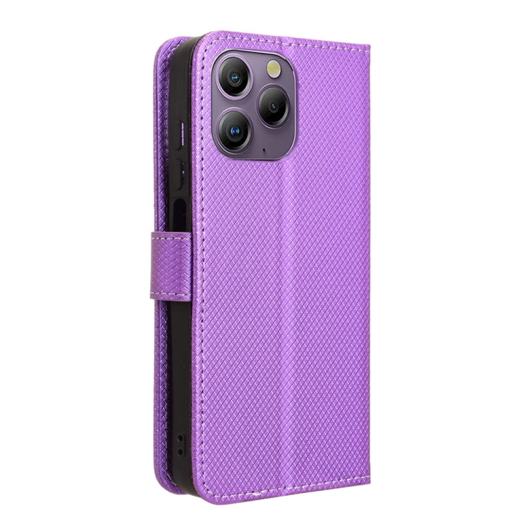 For Blackview A96 Diamond Texture Leather Phone Case(Purple) - More Brand by buy2fix | Online Shopping UK | buy2fix