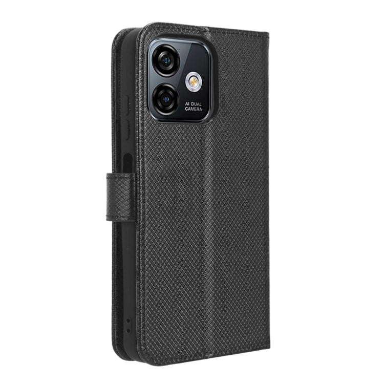 For Ulefone Note 16 Pro Diamond Texture Leather Phone Case(Black) - Ulefone Cases by buy2fix | Online Shopping UK | buy2fix