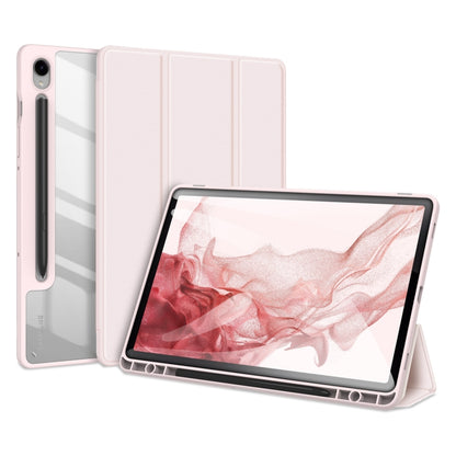 For Samsung Galaxy Tab S9 DUX DUCIS TOBY Series Antiskid Leather Tablet Case with Sleep / Wake-up Function(Pink) - Galaxy Tab S9 Cases by DUX DUCIS | Online Shopping UK | buy2fix