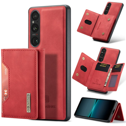 For Sony Xperia 1 VI DG.MING M2 Series 3-Fold Multi Card Bag + Magnetic Phone Case(Red) - Sony Cases by DG.MING | Online Shopping UK | buy2fix