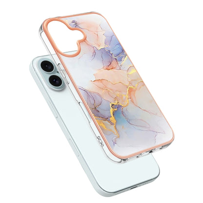 For iPhone 16 Plus Electroplating Pattern IMD TPU Shockproof Case(Milky Way White Marble) - iPhone 16 Plus Cases by buy2fix | Online Shopping UK | buy2fix