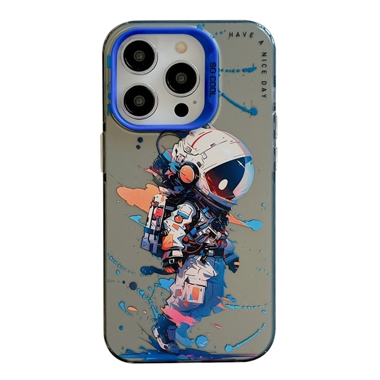 For iPhone 16 Pro Animal Pattern Oil Painting Series PC + TPU Phone Case(Tattered Astronaut) - iPhone 16 Pro Cases by buy2fix | Online Shopping UK | buy2fix