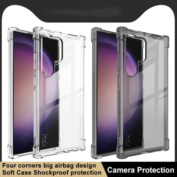 For Samsung Galaxy S24 Ultra 5G imak Shockproof Airbag TPU Phone Case(Transparent Black) - Galaxy S24 Ultra 5G Cases by imak | Online Shopping UK | buy2fix