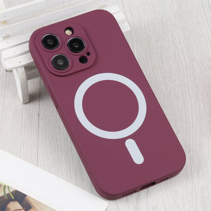 For iPhone 16 Pro Liquid Silicone Magsafe Phone Case(Wine Red) - iPhone 16 Pro Cases by buy2fix | Online Shopping UK | buy2fix