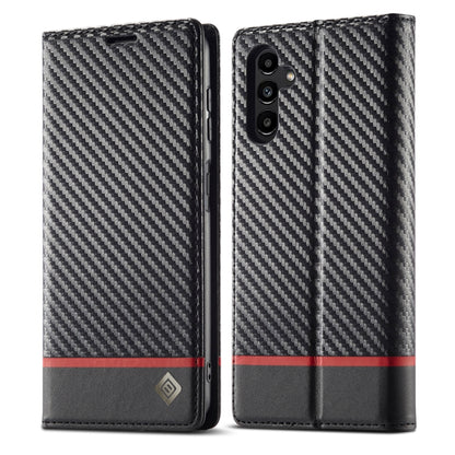 For Samsung Galaxy S23 FE 5G LC.IMEEKE Carbon Fiber Leather Phone Case(Horizontal Black) - Galaxy S23 FE 5G Cases by LC.IMEEKE | Online Shopping UK | buy2fix