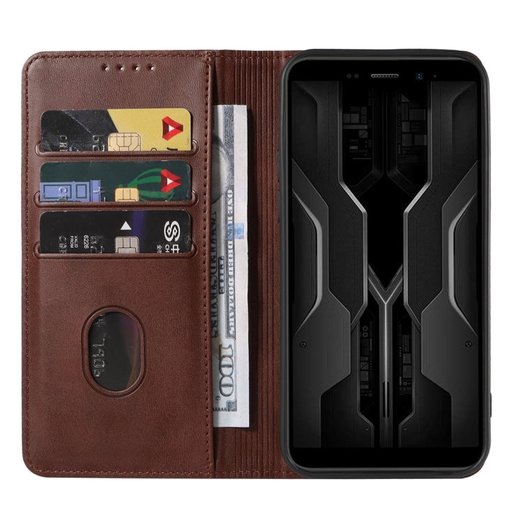 For Ulefone Armor X12 Magnetic Closure Leather Phone Case(Brown) - Ulefone Cases by buy2fix | Online Shopping UK | buy2fix