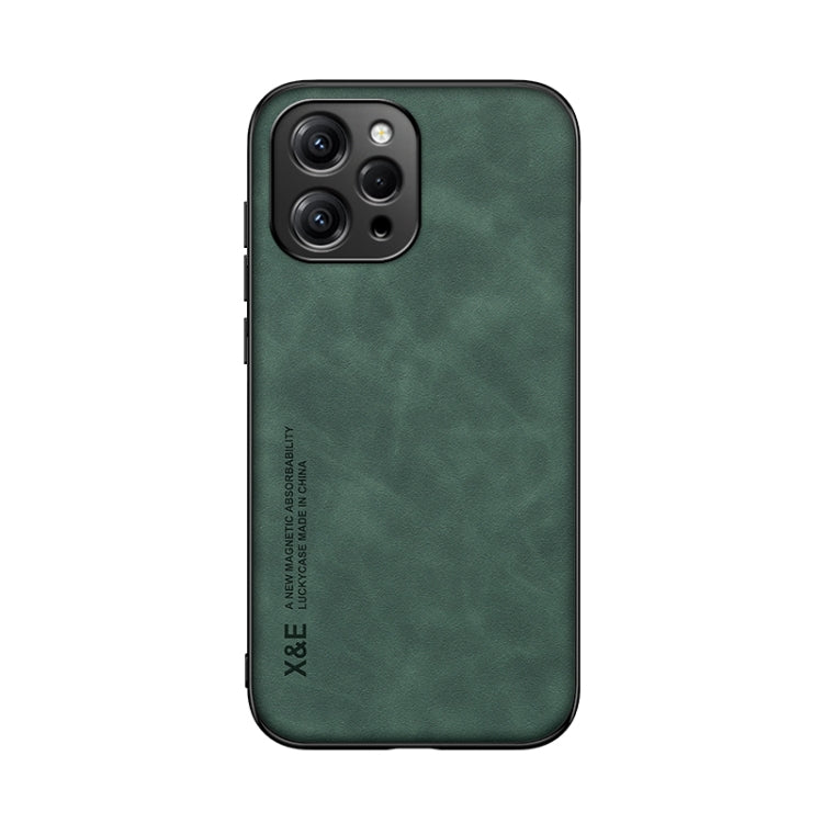 For Xiaomi Redmi 12 4G Skin Feel Magnetic Leather Back Phone Case(Green) - Xiaomi Cases by buy2fix | Online Shopping UK | buy2fix