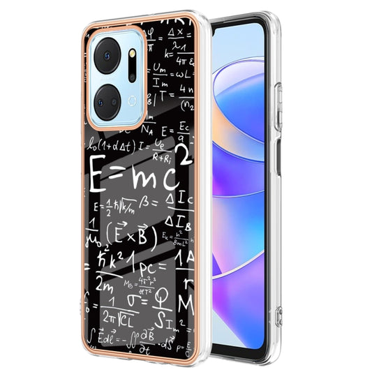 For Honor X7a Electroplating Marble Dual-side IMD Phone Case(Equation) - Honor Cases by buy2fix | Online Shopping UK | buy2fix