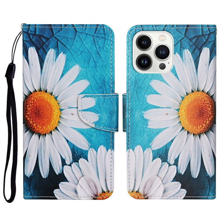 For iPhone 16 Pro Max 3D Colored Drawing Flip Leather Phone Case(Chrysanthemum) - iPhone 16 Pro Max Cases by buy2fix | Online Shopping UK | buy2fix