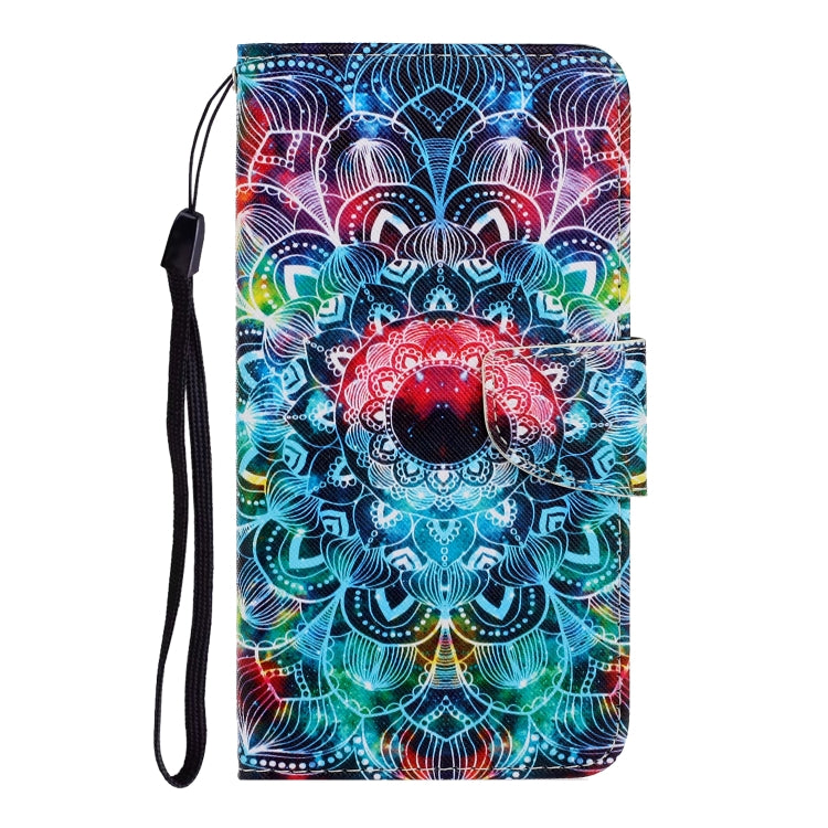 For iPhone 16 Pro 3D Colored Drawing Flip Leather Phone Case(Mandala) - iPhone 16 Pro Cases by buy2fix | Online Shopping UK | buy2fix